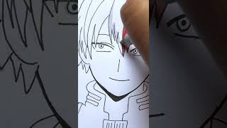 Drawing Todoroki ❤️ My Hero Academia drawing todoroki shorts animedrawing [upl. by Darsie187]