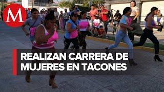 Mujeres participan en carrera con tacónes de 8 centímetros en Veracruz [upl. by May336]