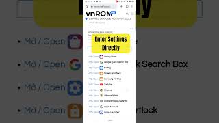 vnROM Bypass FRP  Android 56789101112 shorts [upl. by Neih]