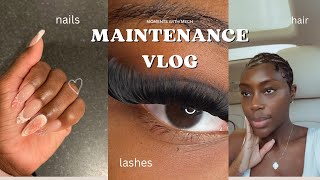 MAINTENANCE VLOG pixie cut maintenance lash extensions gelx nails [upl. by Aland]