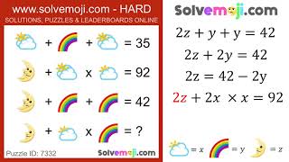 Solvemoji  How to solve Hard Classic 7332 [upl. by Iolande]