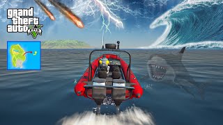 TRAVERSER LOCEAN AVEC LE MOD APOCALYPSE SUR GTA 5  Tsunami Meteors etc [upl. by Eniledgam]