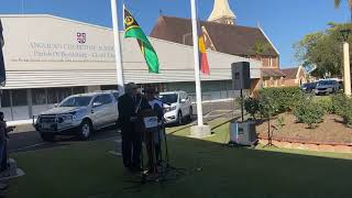 Vanuatu Independence Day flagraising2021 Sister City Agreement Luganville Santo amp Bundaberg QLD [upl. by Lagiba]