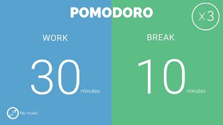 30  10 Pomodoro Timer  2 hours study  No music  Study for dreams  Deep focus  Study timer [upl. by Capello]