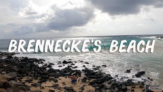 Brenneckes Beach on the south side of Kauai Hawaii [upl. by Llebanna]