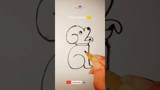 Drawing with numbers 6621shorts drawing draw dog6621ArtistAlishbaZafar [upl. by Annawad]