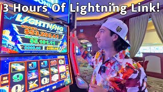 Over 3 Hours Of Lightning Link Slot Spins And Wins [upl. by Adore3]