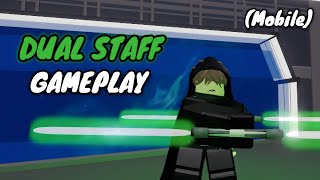 SABER SHOWDOWN DUAL STAFF GAMEPLAY  MOBILE [upl. by Iror136]