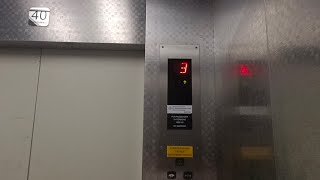 Another TOSHIBA TOPSVF3 Traction Service Elevators at Pacific Place Jakarta Lift 40 [upl. by Arinaid]