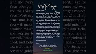 Nightly Prayer Inspirational Prayers Spiritual Prayer [upl. by Ortiz]