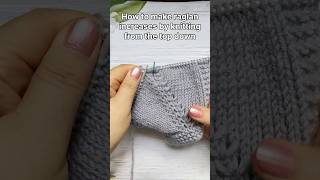 How to make raglan increases by knitting from the top down knittingdesign knittingstitchpatterns [upl. by Adnauqal445]