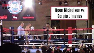 Deon Nicholson vs Sergio Jimenez I WBA Continental North America Light Heavyweight Title [upl. by Dnarud]