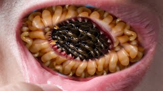 ASMR  Do clean teeth everyday asmr teeth cleaning animation remove worms 🪱 from teeth [upl. by Yortal]