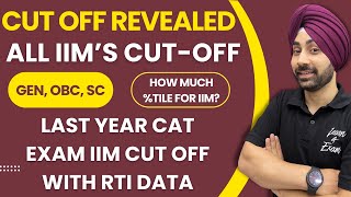 All IIMS Exact CUTOFF  RTI Data  GEN OBC SC ST All Caste CAT Exam CUTOFF [upl. by Ettellocin206]