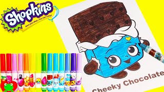 Shopkins Cheeky Chocolate Crayola Coloring with Num Noms and Surprises [upl. by Doretta]