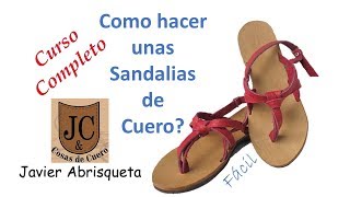 ¿Como hacer unas sandalias de cuero [upl. by Suoicerp463]