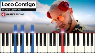 Loco Contigo  DJ Snake J Balvin Tyga  Piano Tutorial [upl. by Barber504]