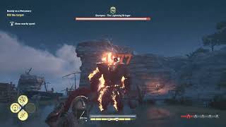 Assassins Creed Odyssey Steropes The Lightning Bringer Boss Fight 4K 60FPS [upl. by Nalced]