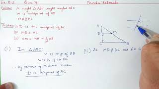 Chapter8 Ex82 Q7 Quadrilaterals  Ncert Maths Class 9  Cbse [upl. by Nauj]