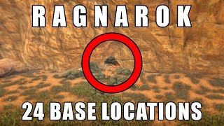 ARK Ragnarok  24 base locations Rat holes caves alpha spots and more [upl. by Etam]