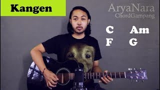 Chord Gampang Kangen  Dewa 19 by Arya Nara Tutorial Gitar Untuk Pemula [upl. by Jobina377]