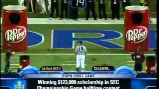 USA Medical Student Wins Dr Pepper Football Championship Challenge at SEC Championship Game [upl. by Russi]