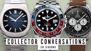 Collector Conversation Patek Rolex 11 FP Journe and more with Joe Dibuono and George Mayer [upl. by Nomyar]