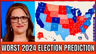 Election Night 2024 Wacko Democrat makes Awful Electoral Map Prediction [upl. by Atinra]