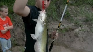 Catfishing Tips Channel Catfish from the bank with Secret 7 [upl. by Ecirtak]