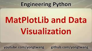 Engineering Python 15A MatPlotLib and Data Visualization [upl. by Aytida]