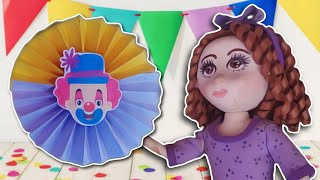 CÓMO HACER ROSETONES DE PAYASOS FÁCIL PARA EL DÍA DEL NIÑO  Video 209 [upl. by Arman]