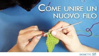 Tutorial uncinetto  Come unire un nuovo filo [upl. by Byrann]