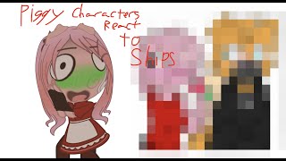 Piggy Characters React to Ships  Gacha Club  Roblox Piggy  My AU [upl. by Jacoba]