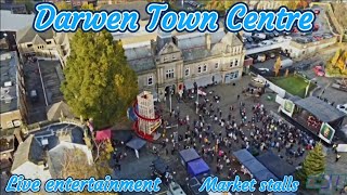 Darwen Town CentreLive entertainment fresh foods market stalls Christmas lights 16th Nov 2024 [upl. by Southworth178]