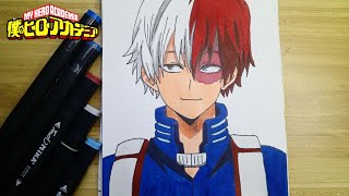 Drawing Todoroki Shoto  MY HERO ACADEMIA [upl. by Anayeek]