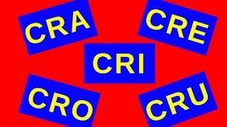 ALFABETIZAÇÃO SÍLABAS CRA CRE CRI CRO e CRU [upl. by Paley339]