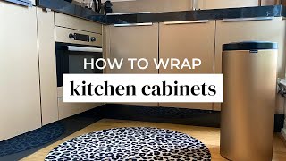 TUTORIAL How to WRAP KITCHEN CABINETS with Cover Styl Adhesive films [upl. by Imoen]