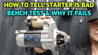 SYMPTOMS OF A BAD STARTER amp HOW TO BENCH TEST LEARN COMMON CAUSES [upl. by Erual]