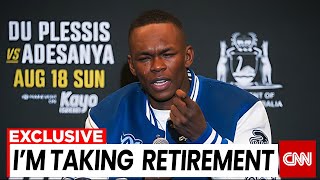 Israel Adesanya Announces Retirement After loss At UFC305 [upl. by Bordie582]