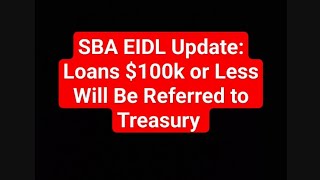 December 29 2023 EIDL update Defaulted EIDL loans less than 100k will now be referred to Treasury [upl. by Hallam]