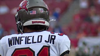 Bucs Winfield Jr spoke of being highest paid defensive back then accomplished it [upl. by Vassar]