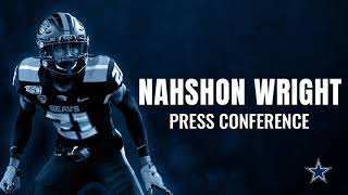 Nahshon Wright Draft Day Conference Call  Dallas Cowboys 2021 [upl. by Siramay]