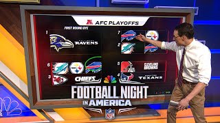 NFL playoff picture Steve Kornacki breaks down AFC NFC playoff brackets  FNIA  NFL on NBC [upl. by Drofnil]