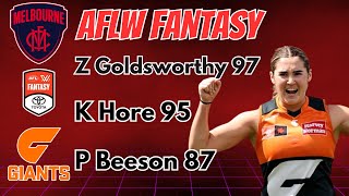 Melbourne Demons vs GWS Giants AFLW Fantasy Game Review 2024 [upl. by Echo]