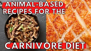 CARNIVORE FOOD IDEAS  4 Easy Carnivore Diet Recipes ZERO CARB [upl. by Norehs]