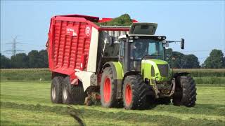 Claas Ares mit Lely Tigo PR 60 D bei der Grasernte 2017 [upl. by Rozina]