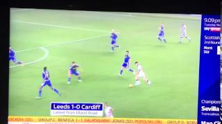 alex mowatt goal leeds vs Cardiff at Elland road 3rd nov [upl. by Hayward]