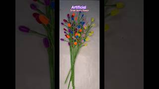 Artificial simple snow berry flower making tutorial 🌼 shorts craft art handmade roastbreadfruit [upl. by Anirtik974]