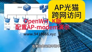 OpenWrt K版配置AP modem演示 [upl. by Annahaj]