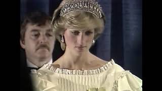 Beautiful Princess Diana stands for God Save the Queen in Halifax Nova Scotia Canada 1983 [upl. by Waly]